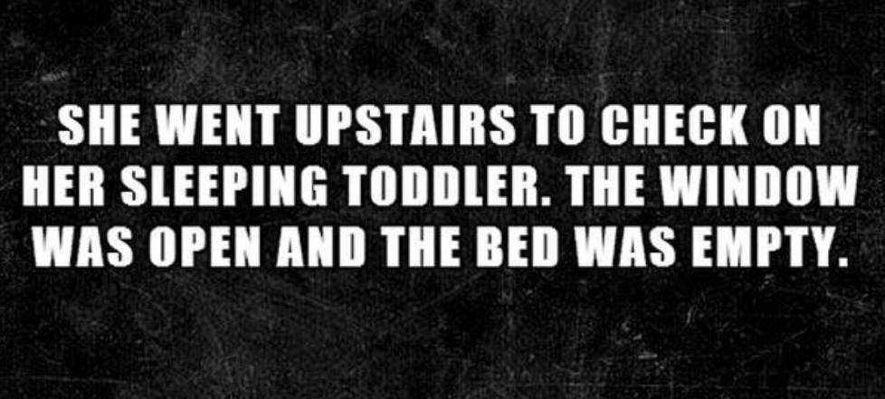 3. Where did the sleeping toddler go?
