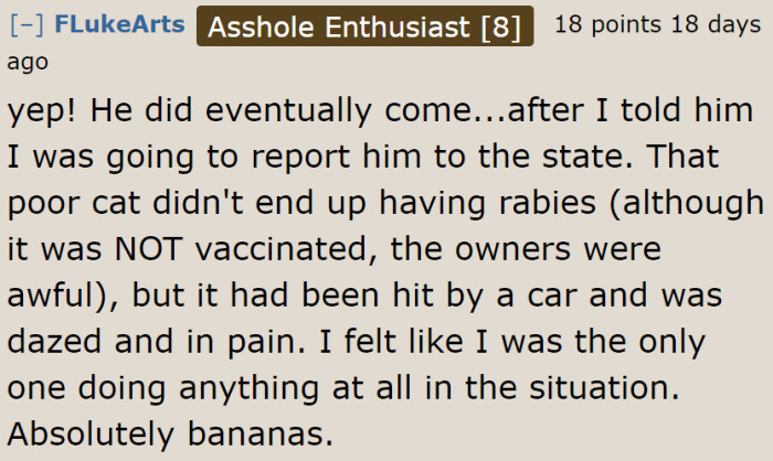 The one who should deal with the cat is the animal control officer.