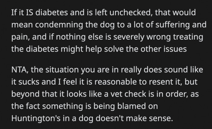The family needs to take the dog to the vet to get a health check to confirm what he has so they can manage it.