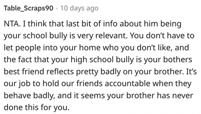 9. The Fact That This Man Was a Bully in High School Says a Lot About Him. OP Simply Wouldn't Allow Her Cats to Be Bullied the Way She Was Bullied.