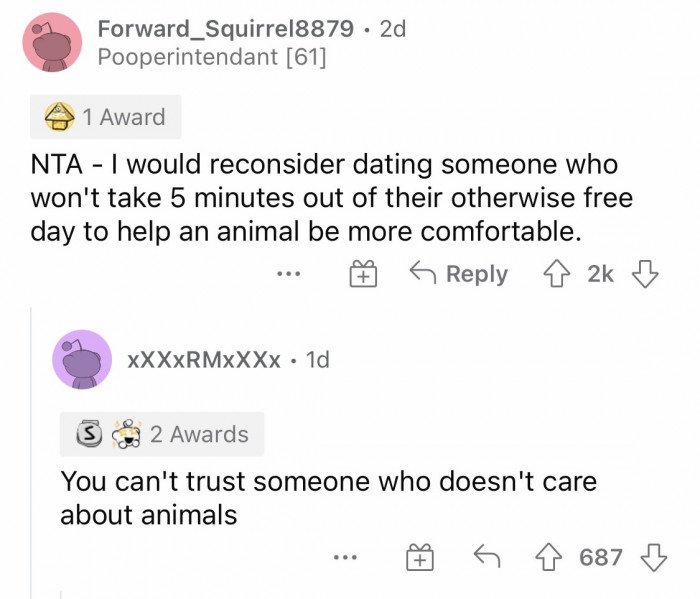 #4 OP should reconsider dating someone else.