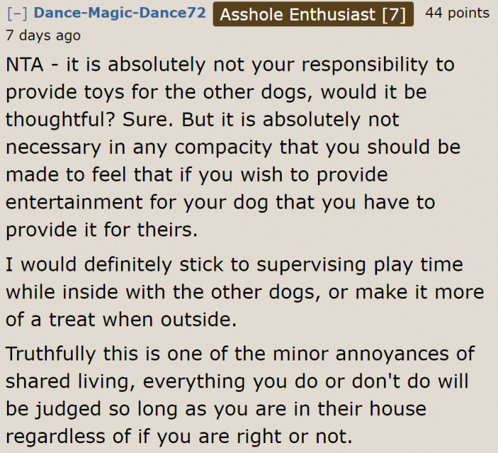 The challenges of shared living.