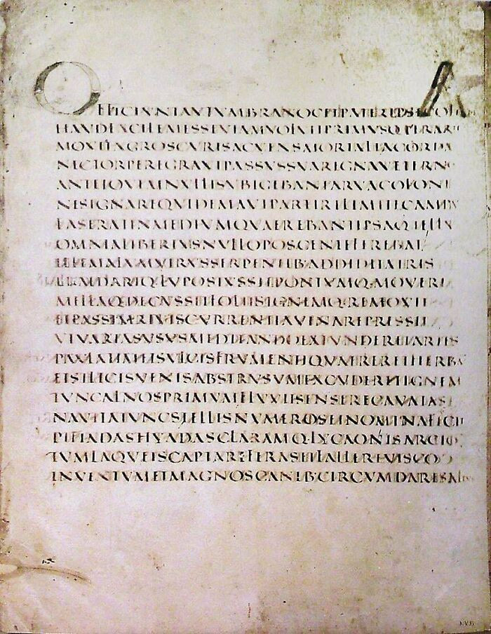 18. The Vergilius Augustus, one of just two ancient manuscripts that were meticulously inscribed using Roman square capitals, has endured to this day.