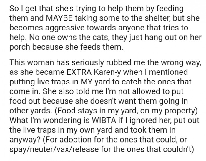 I'm not allowed to put food out