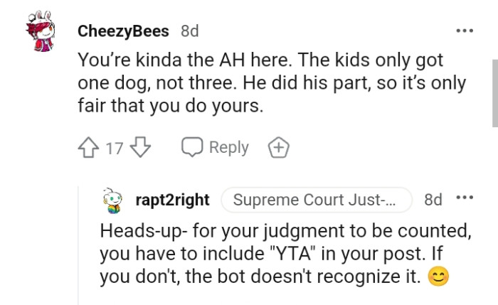 The kid has only got one dog and not three