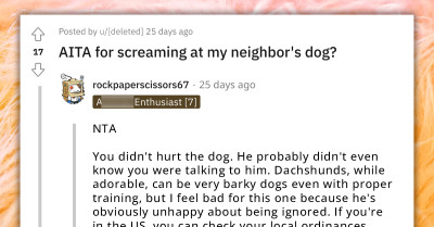 Frustrated Homeowner Snaps at Neighbors' Noisy Dachshund to Shut Up After Tolerating Its Constant Barking for Months