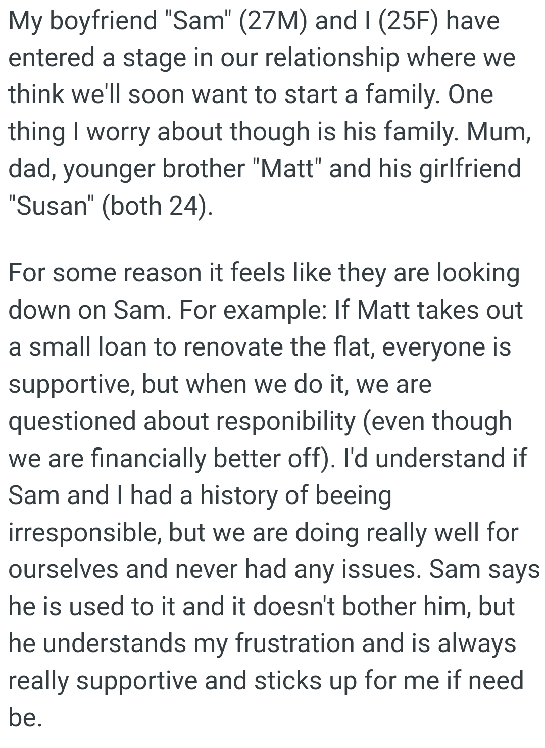 The OP had a history of being irresponsible, but they are doing really well for themselves