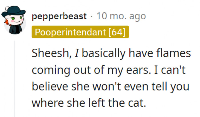 6. The least she could do is tell them where so they could try and find her