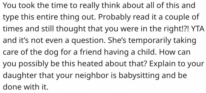 11. Nothing warrants having an issue with the lady.