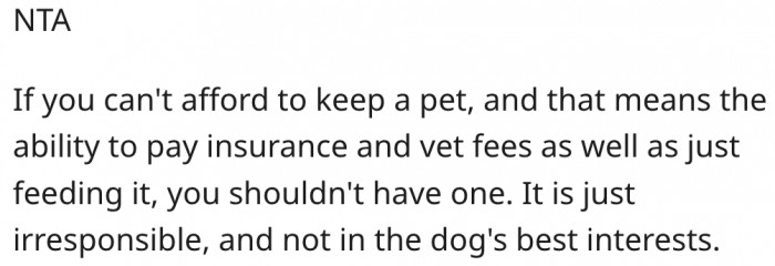 9. It's irresponsible to own a dog when you're not financially stable.