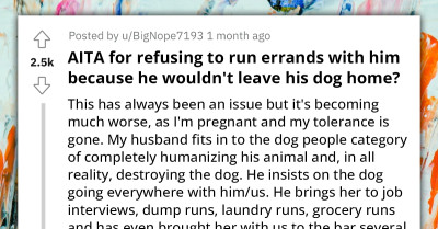 Overly Attached Dog Owner Doesn't Think There's Anything Wrong With Bringing His Pet Everywhere - Even To Job Interviews