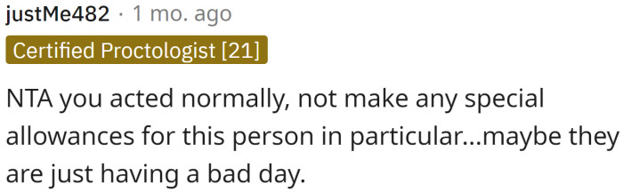 Probably just having a bad day...