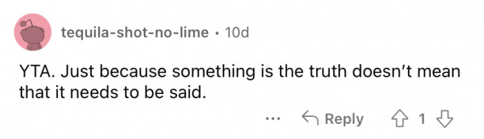 It doesn't need to be said.