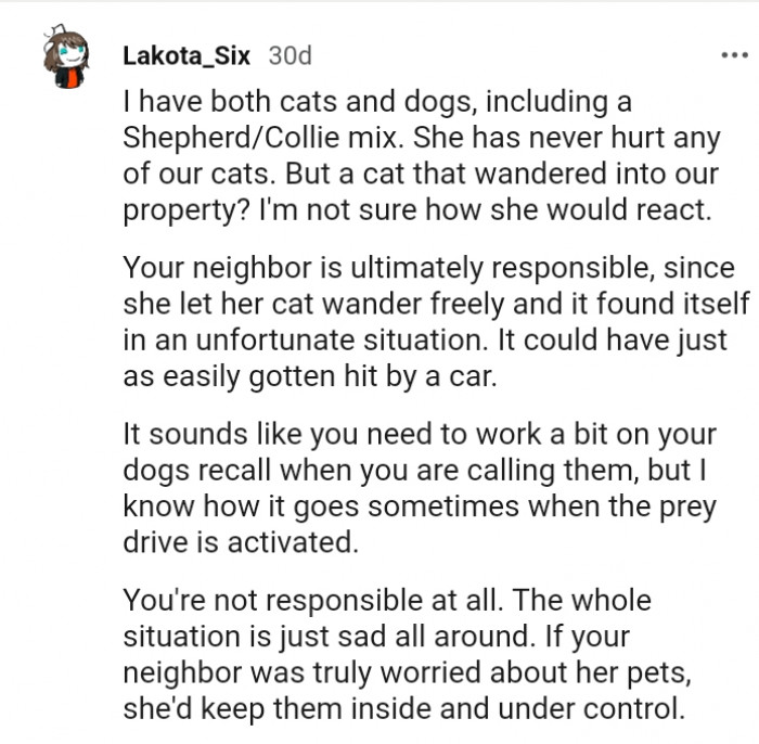 This Redditor's dog has never hurt any of their cats