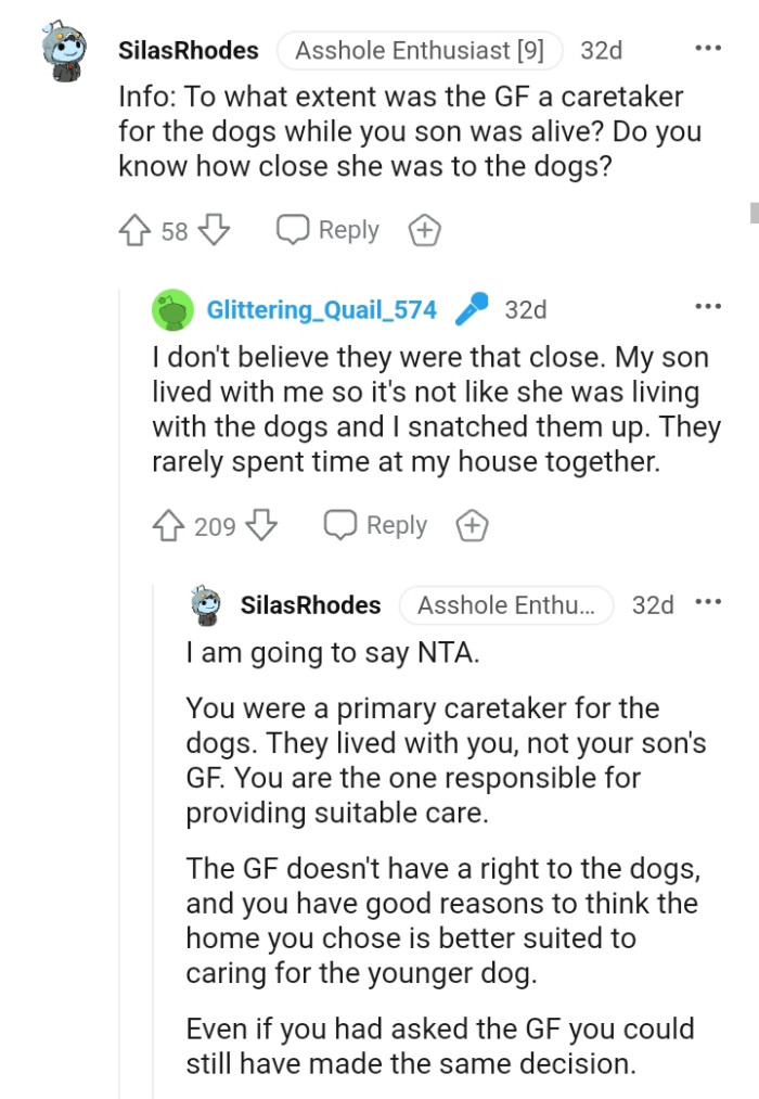 They rarely spent time at the OP's house together