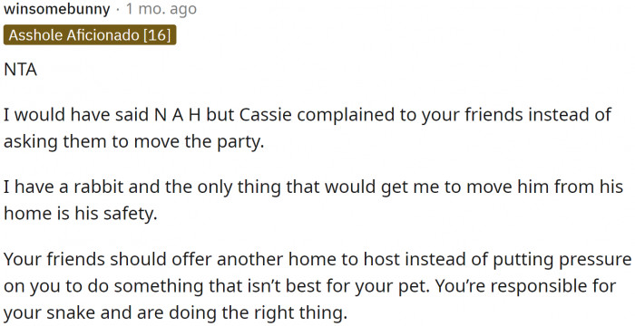 For this Redditor, it's best to hold the party elsewhere, even if it's the majority's decision to hold the event in the original poster's home.