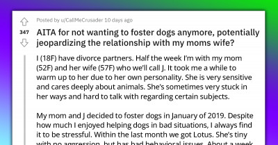 Teen Decides To Quit Fostering Dogs; Jeopardizes Relationship With Her Mom's Wife