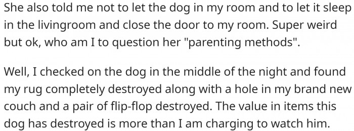 The client also had some unusual demands about sleeping arrangements: