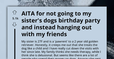 Lady's Birthday Bash For Beloved Dog Goes South As Family Fails To Show Up