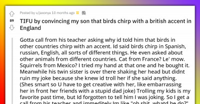 Dad Tricks His Son Into Believing Made-Up Facts About Birds, Receives A Phone Call From Son's Teacher Because Of It
