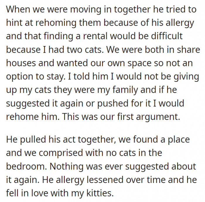 The husband knew how to compromise for his wife