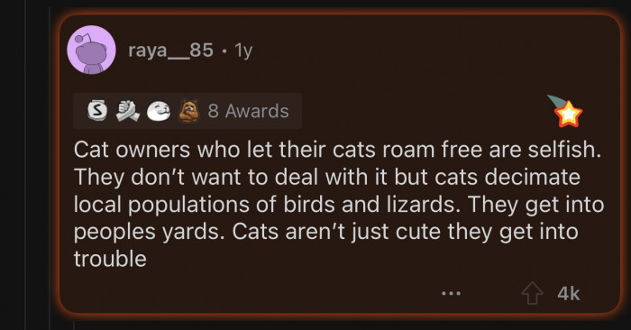 Cats can get into trouble when they are allowed to roam freely.