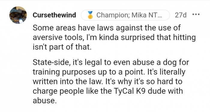 Laws against the use of aversive tools