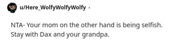 Redditors can discern who the genuinely selfish person is in this situation.