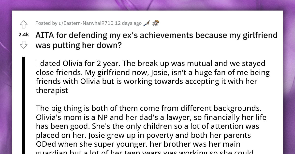 Guy Gets Ripped On Reddit For Defending His Ex And Accusing His New