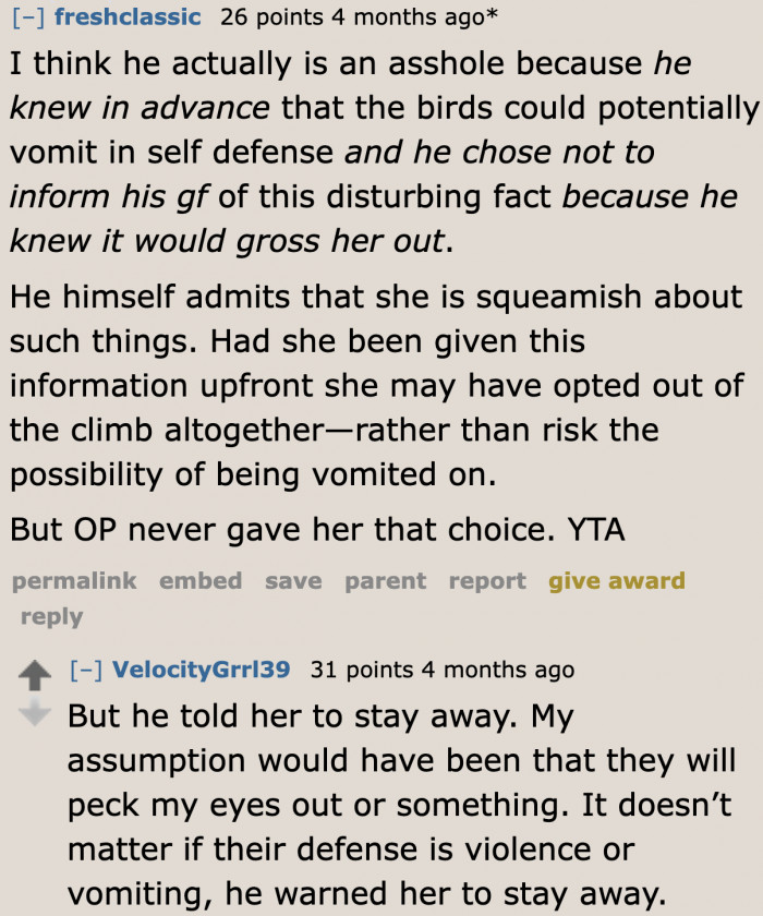 Redditors with differing opinions