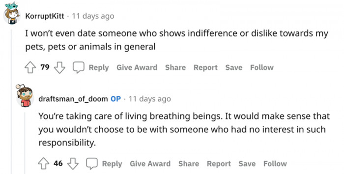 You're taking care of living, breathing beings