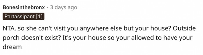 It's your house and it's your dream