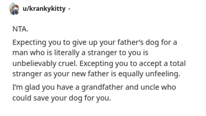 What the mom is forcing her son to do is just cruel.