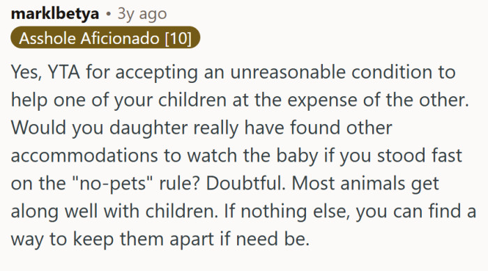 OP can find a way to keep them apart if needed.