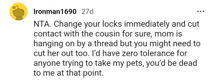 Mom is hanging on by a thread