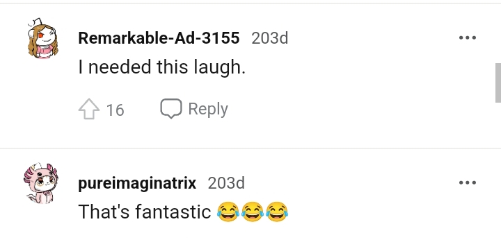The laugh was needed