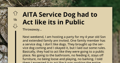 Host Tells Family Service Dog Must Act “On Duty” Entire Birthday Party