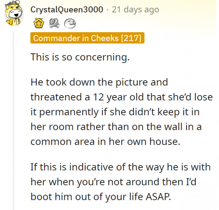 Something about a grown man feeling repulsed by a photo of a deceased dog just doesn't sound right.