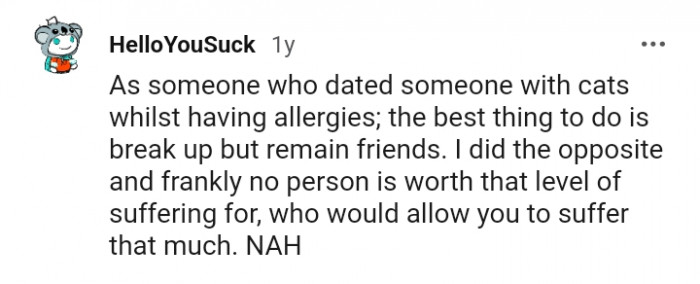 The best thing to do is break up but still be friends