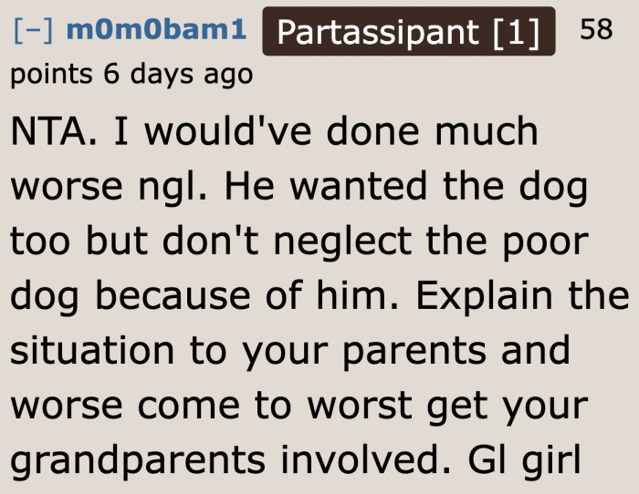 The OP needs help from her grandparents to explain the situation to her parents.