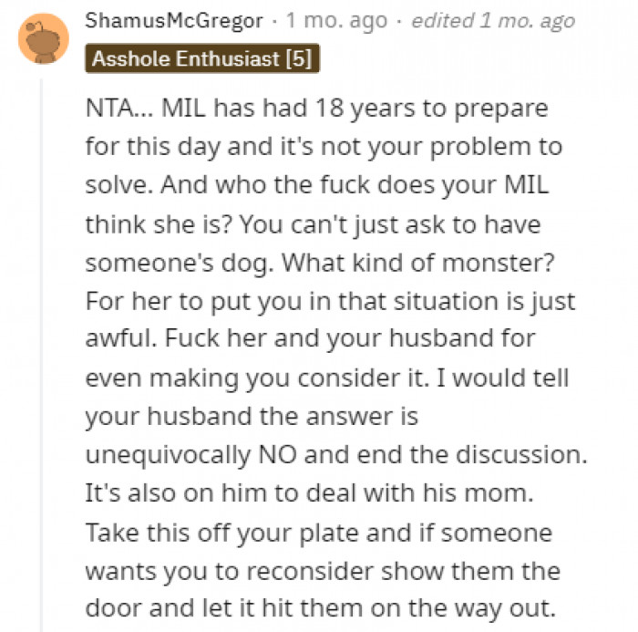 OP was put in an awful situation, with a hard choice to make.