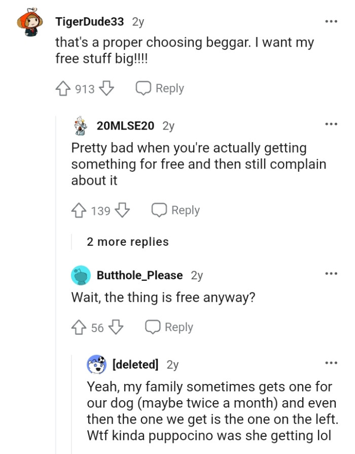 This Redditor is sure the Karen wants her free stuff big