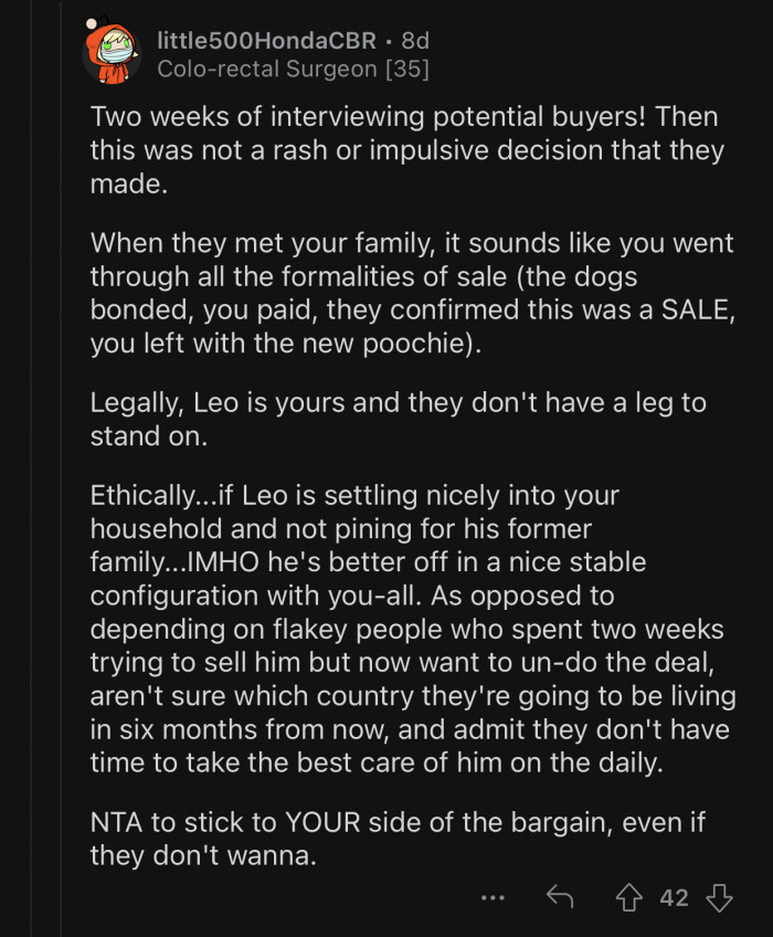 Leo is better off with a more stable family.