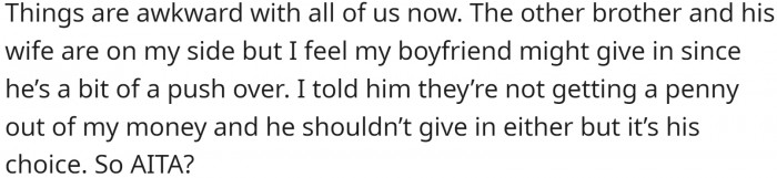 OP refused to pay and now things are awkward for them