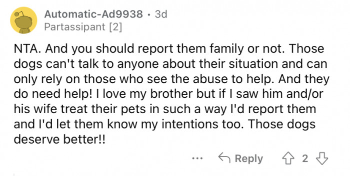 "I'd report them."