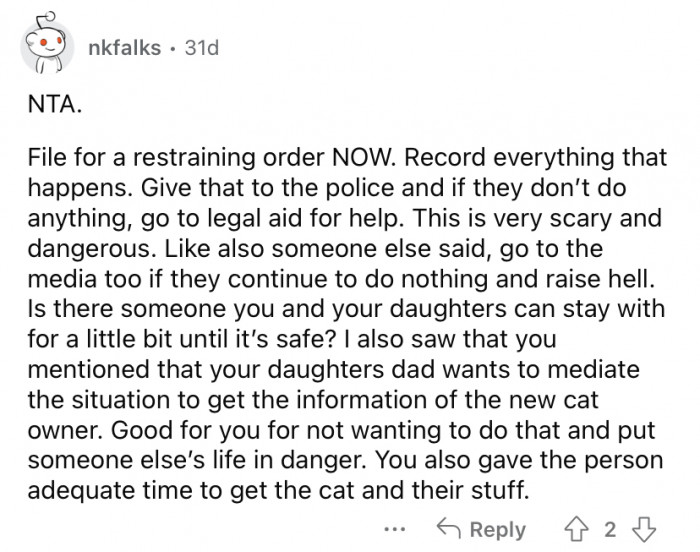 "Record everything that happens. This is very scary and dangerous."