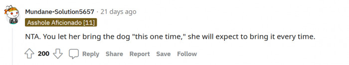 "She will expect to bring it every time."