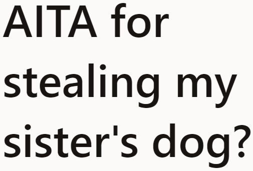 The OP's family is having an issue about a family dog.