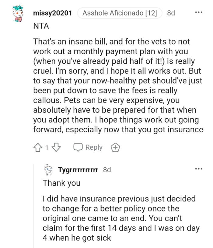 You absolutely have to be prepared for pets