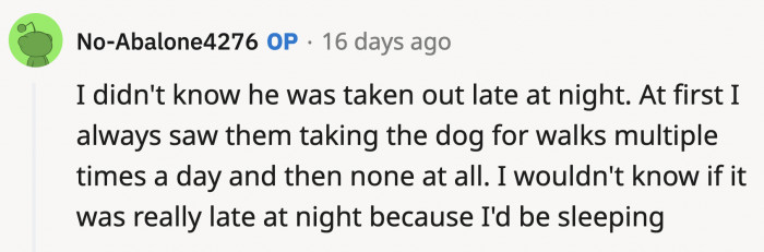 Are they required to submit a walking schedule for you to approve, OP?